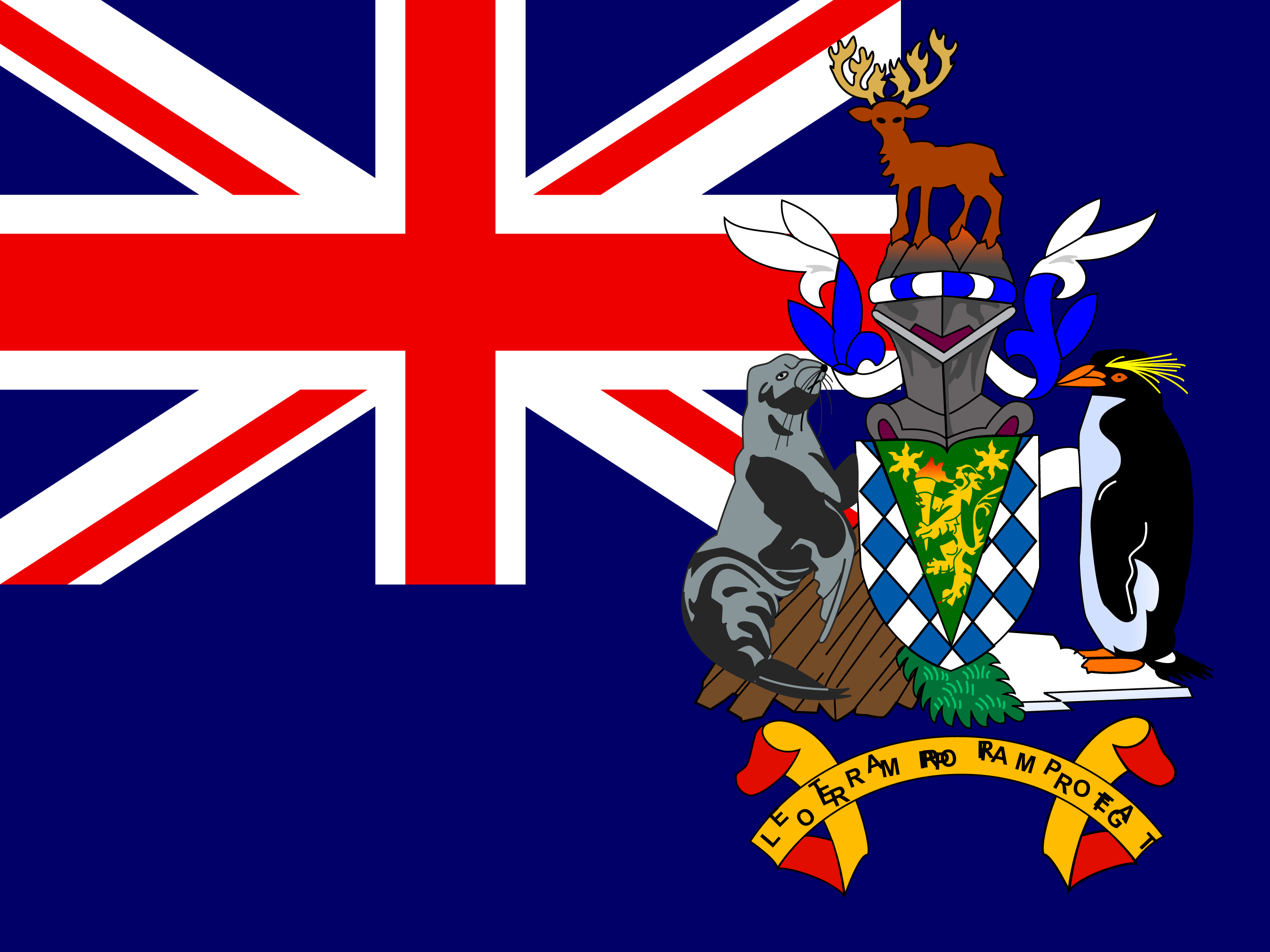 Bandeira de Geórgia do Sul e Ilhas Sandwich do Sul