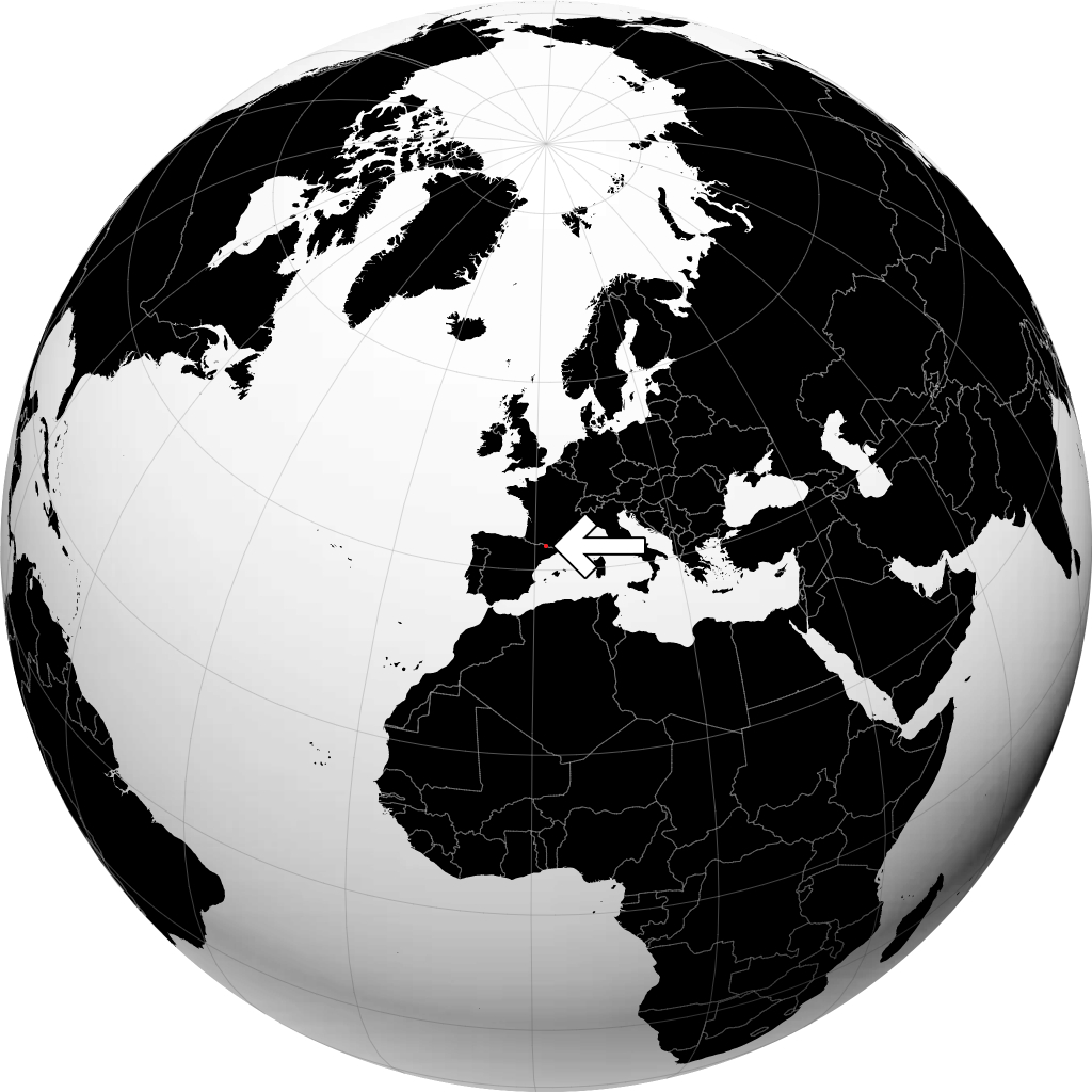 Andorra no globo