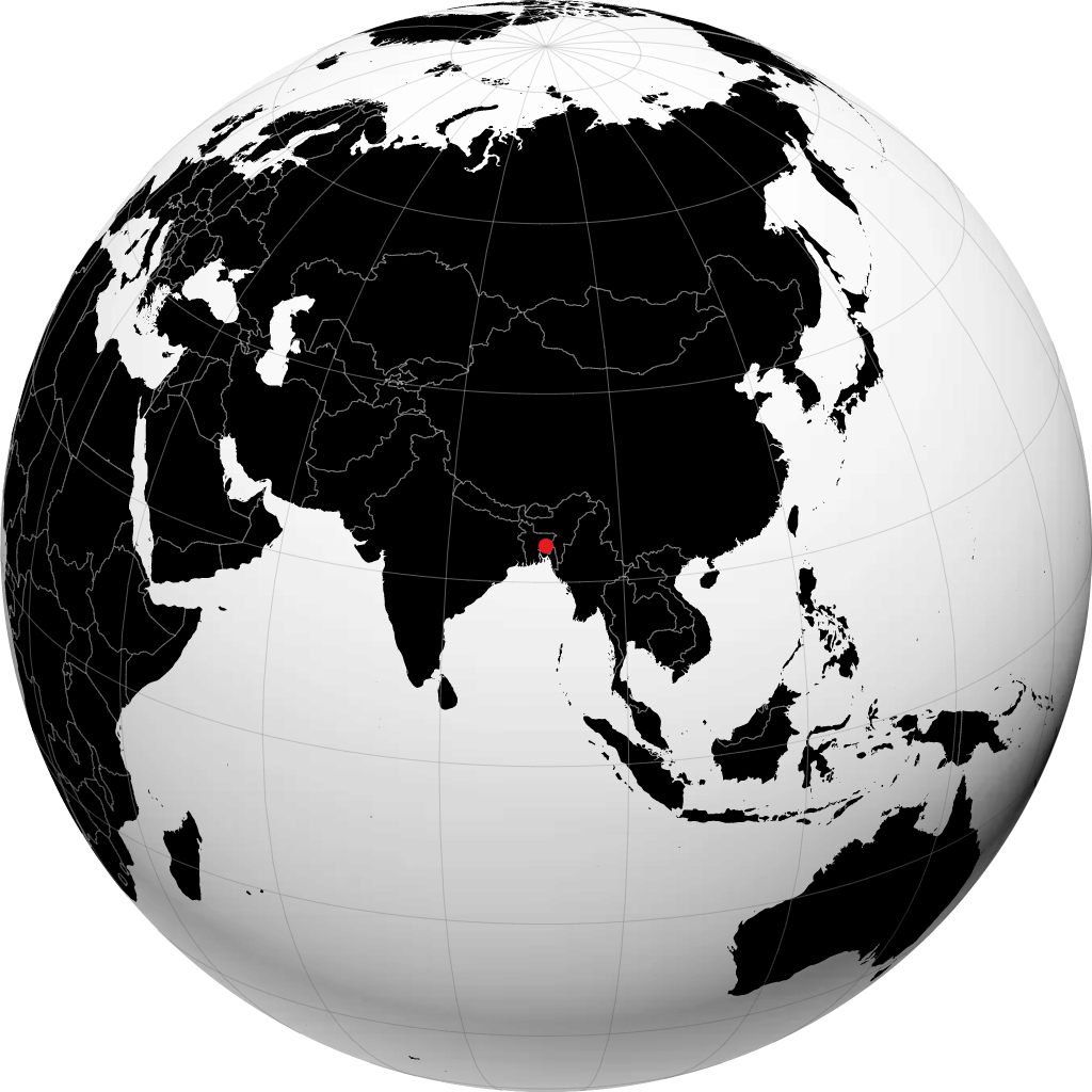 Agartala no globo