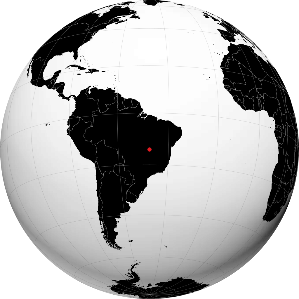 Alto Paraíso de Goiás no globo