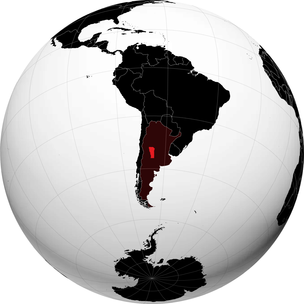 Província de San Luis no globo