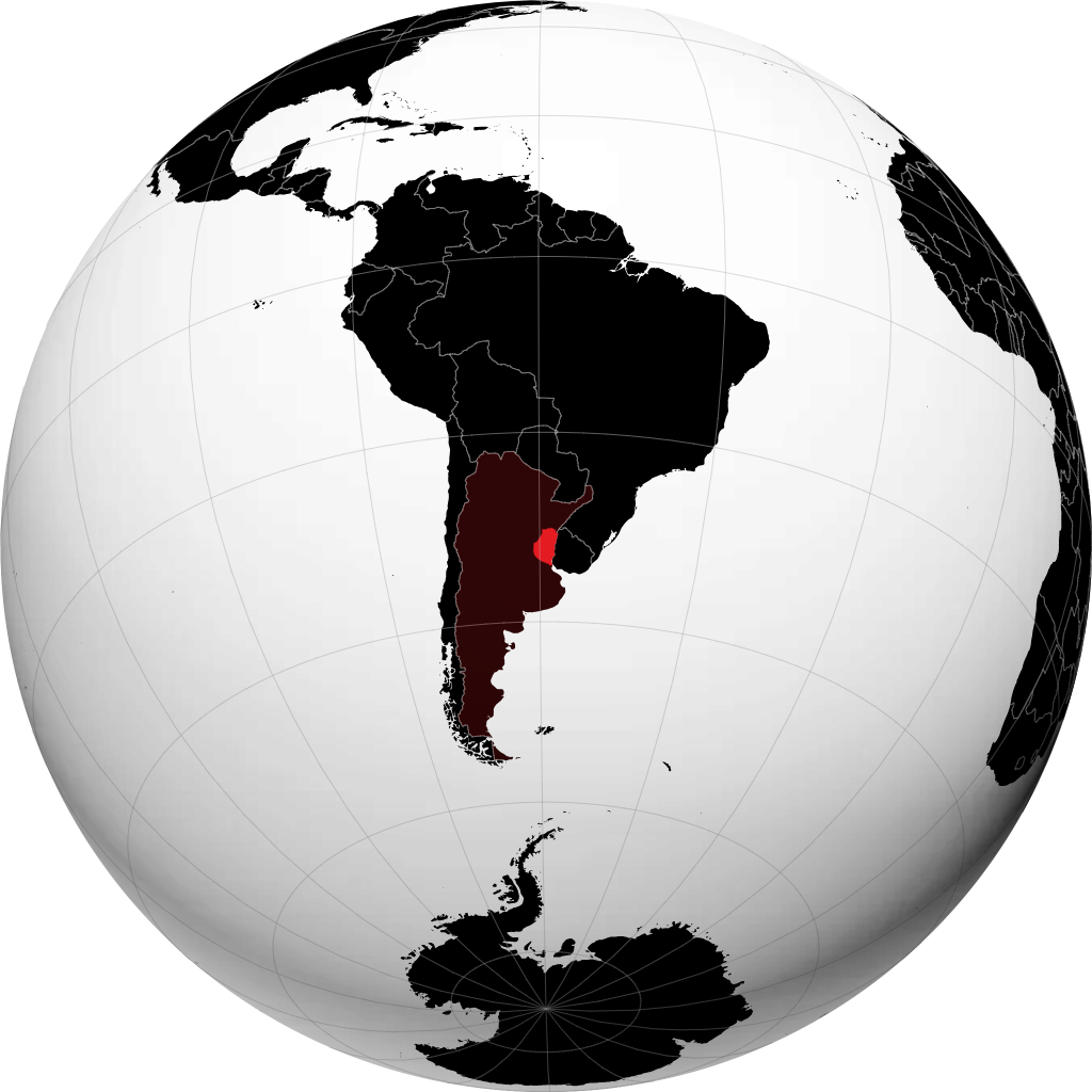 Província de Entre Rios no globo