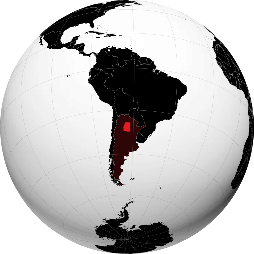 Província de Santiago del Estero no globo