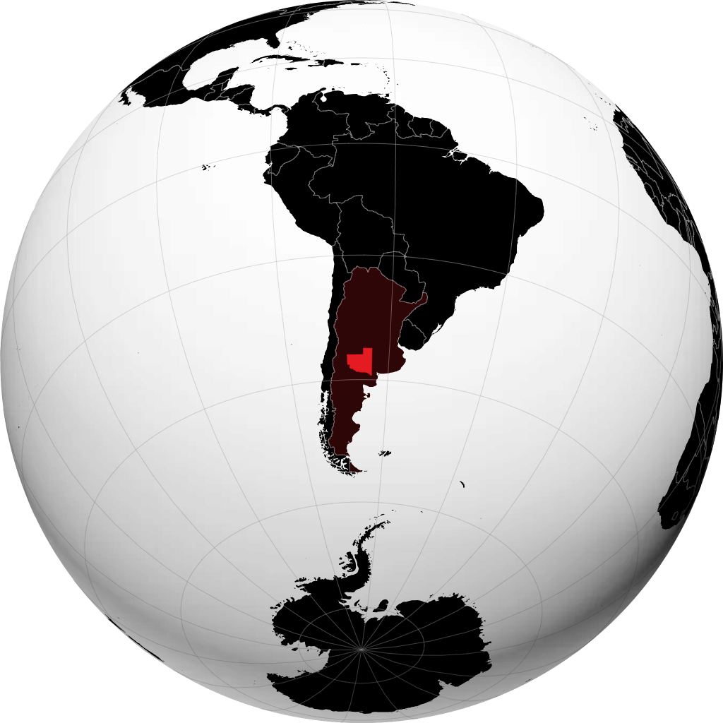 Província de La Pampa no globo