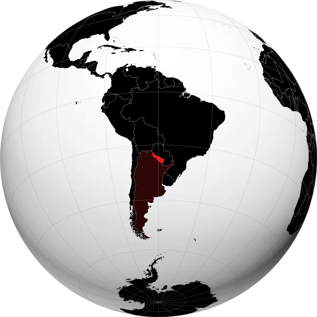Província de Formosa no globo