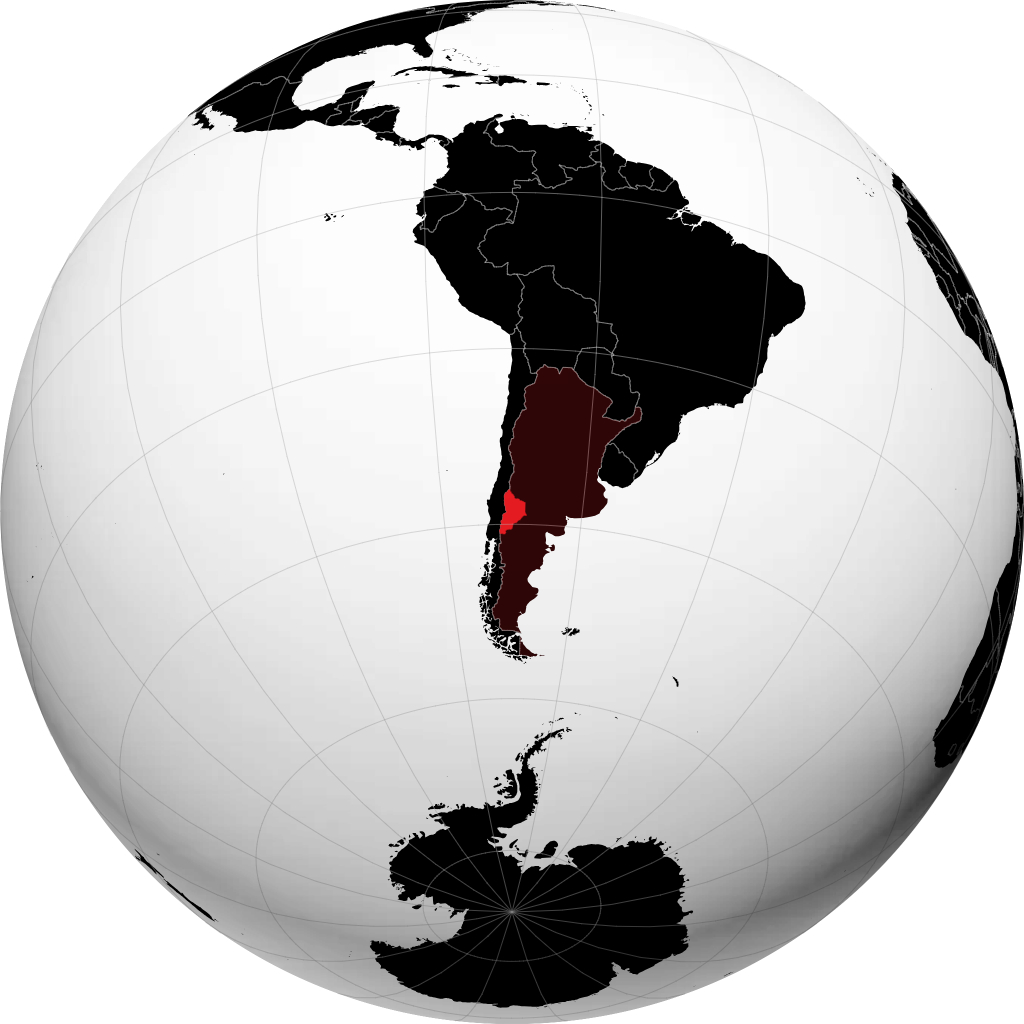 Província de Neuquén no globo