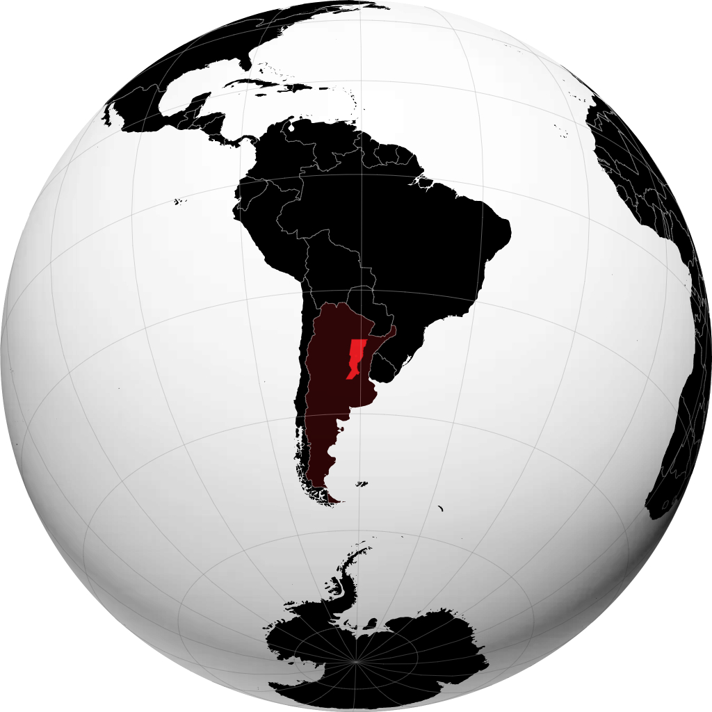 Província de Santa Fé no globo