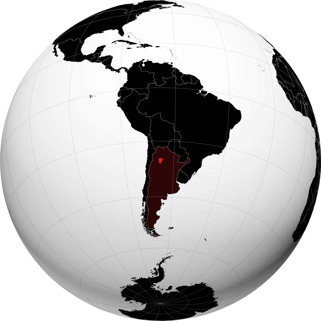 Província de Tucumán no globo