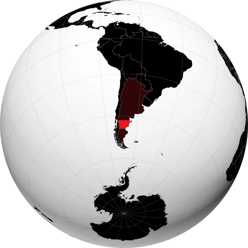 Província de Chubut no globo