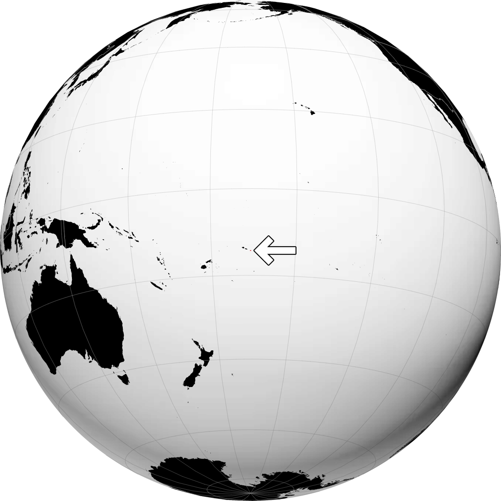 Samoa Americana no globo