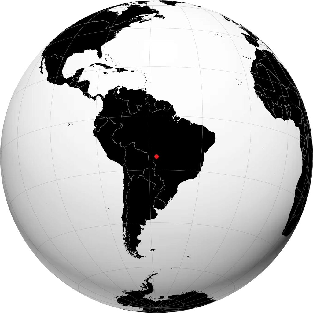Barra do Bugres no globo