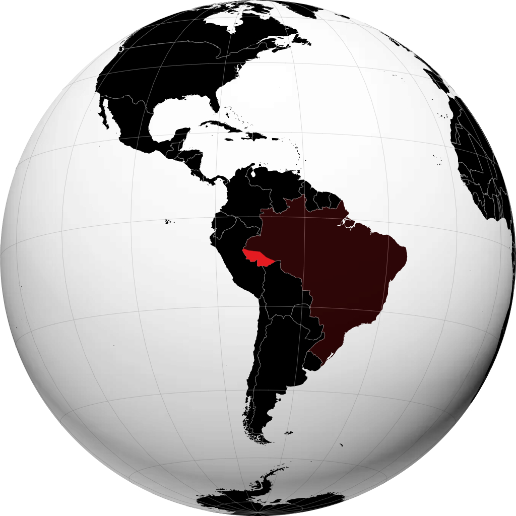 Estado do Acre no globo