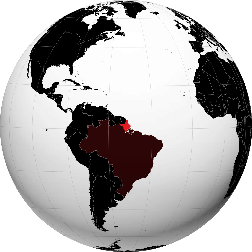 Estado do Amapá no globo