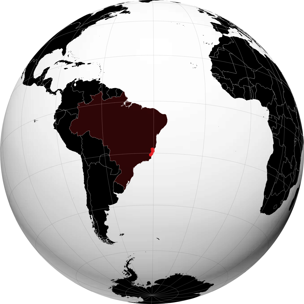Estado do Espírito Santo no globo