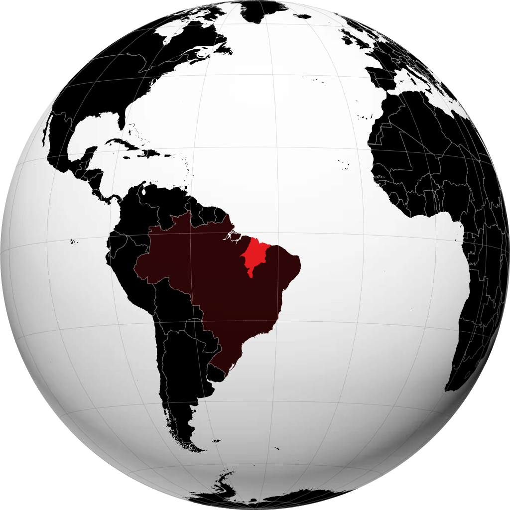 Estado do Maranhão no globo