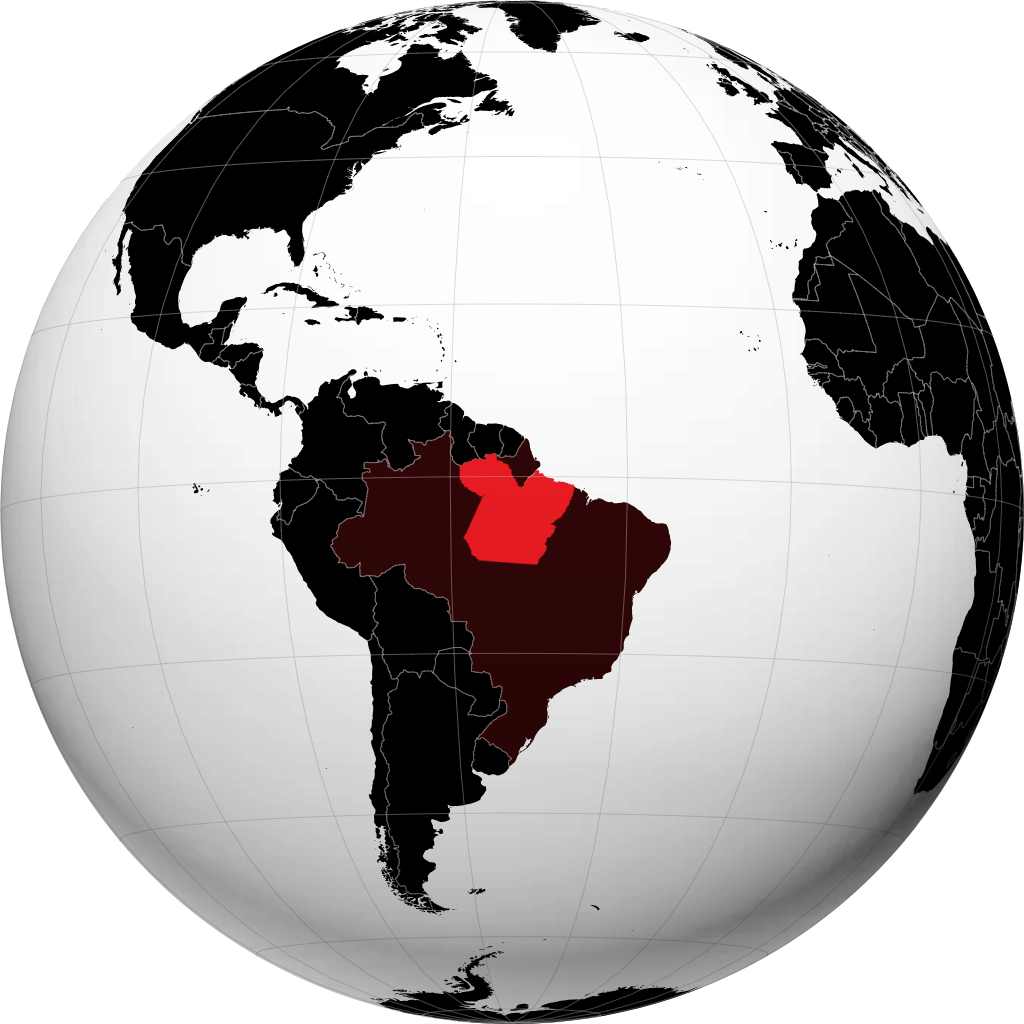 Estado do Pará no globo