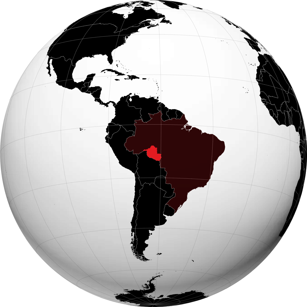 Estado de Rondônia no globo