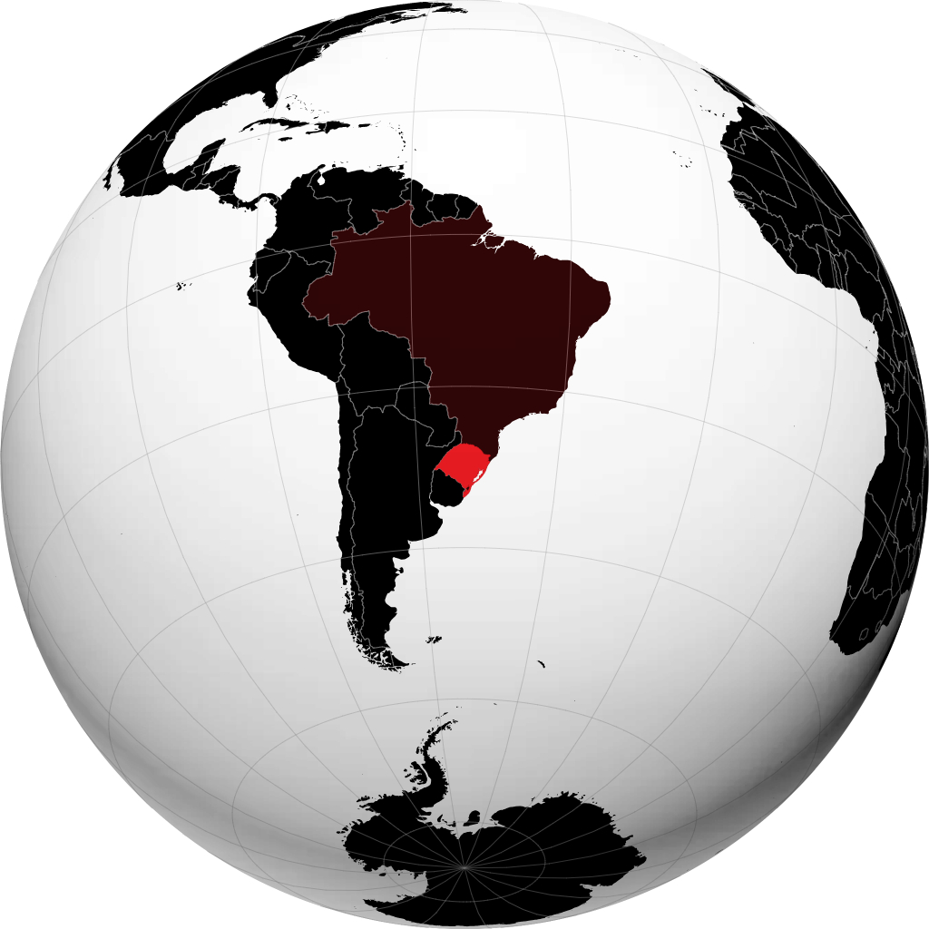 Estado do Rio Grande do Sul no globo