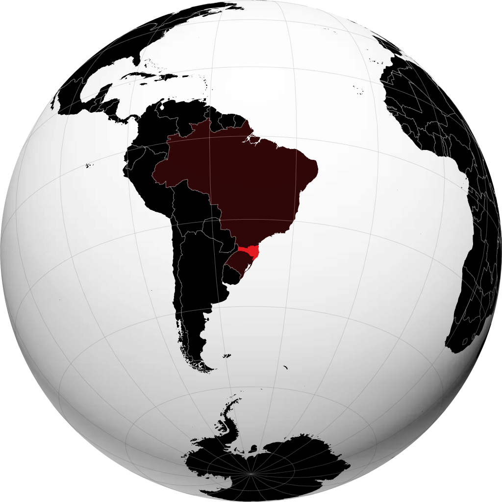 Estado de Santa Catarina no globo