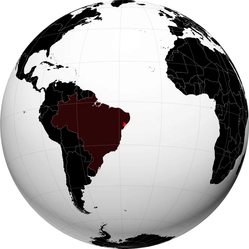 Estado de Sergipe no globo