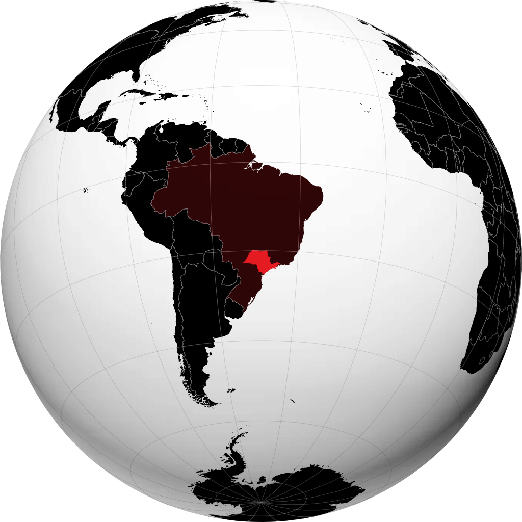 Estado de São Paulo no globo