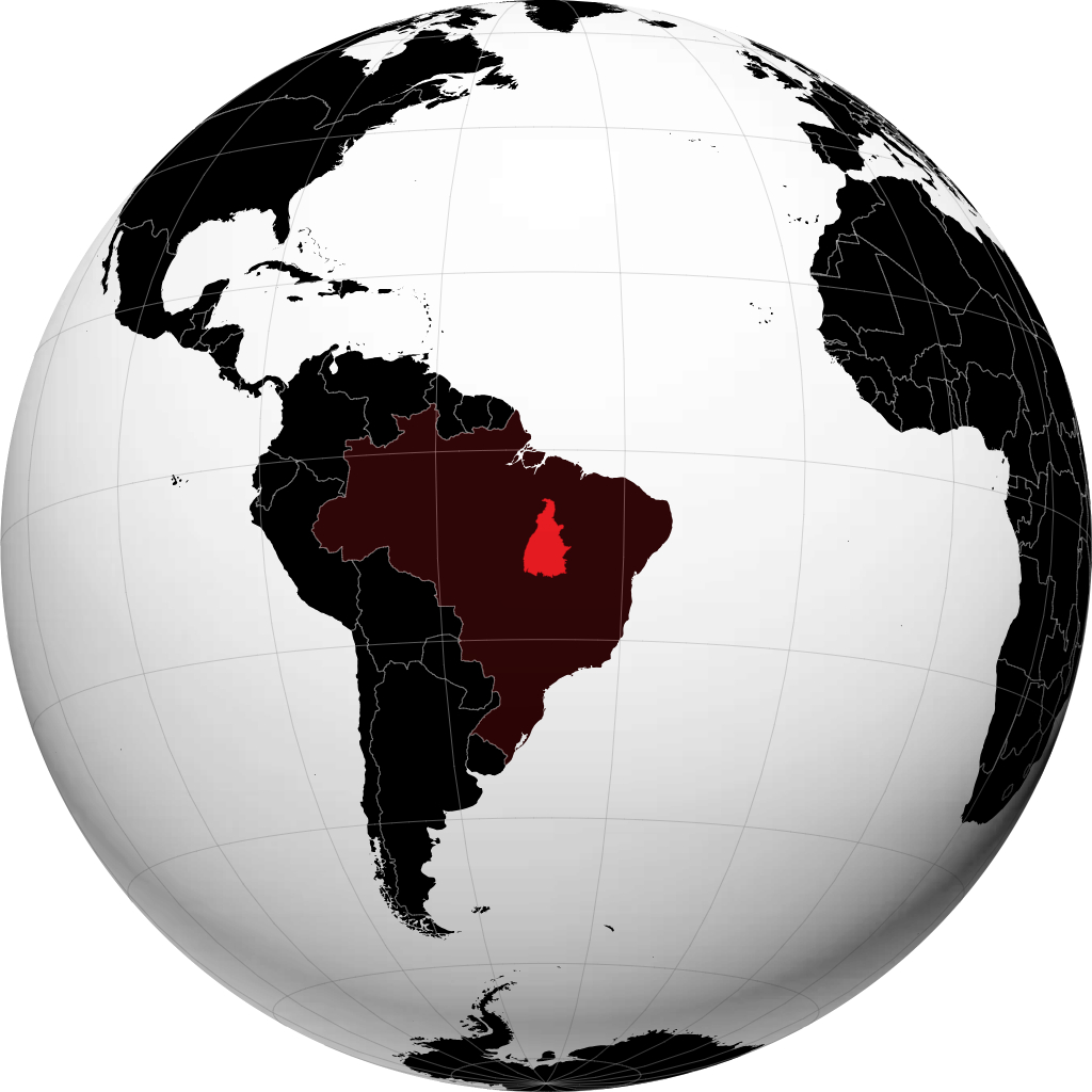 Estado do Tocantins no globo