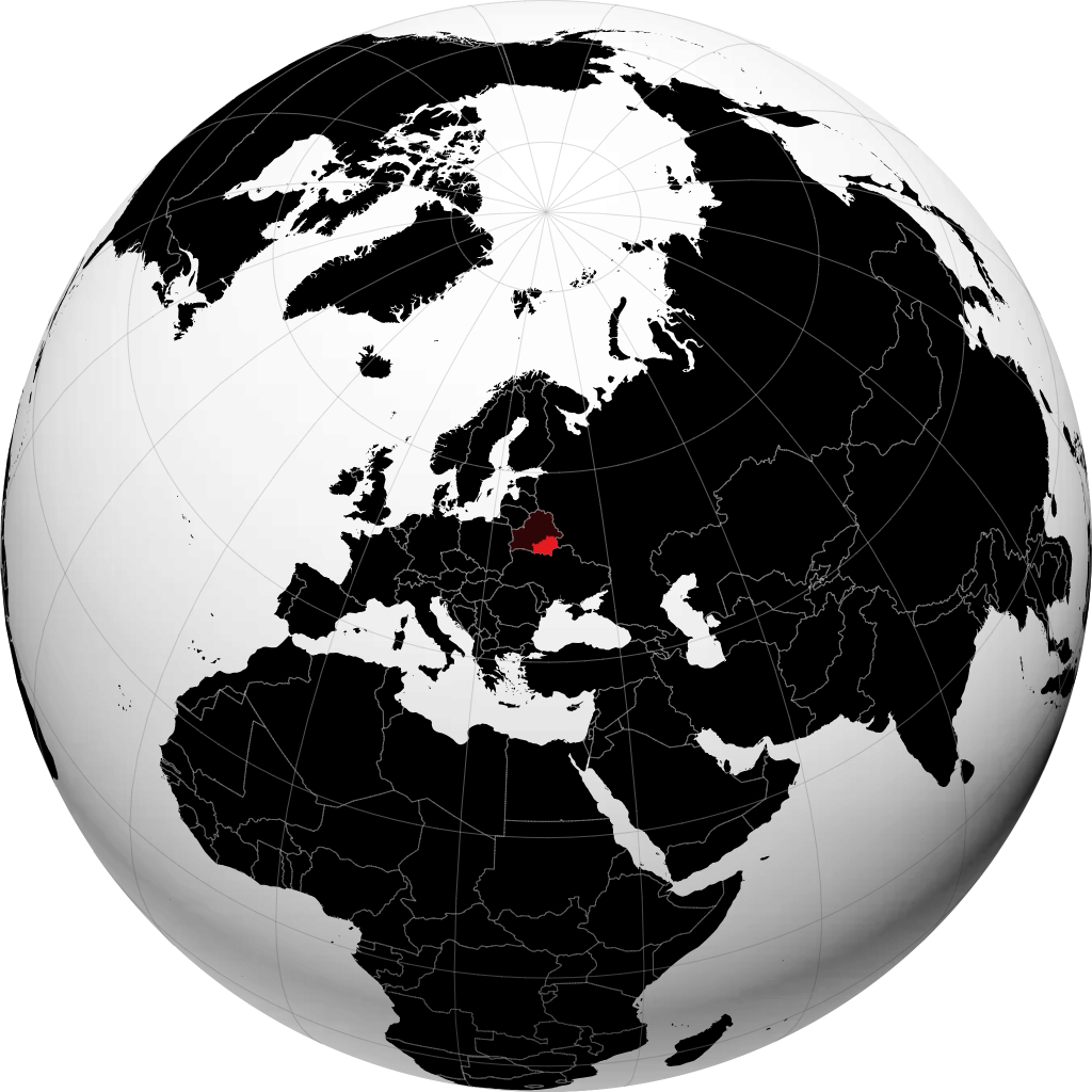 Província de Gomel no globo