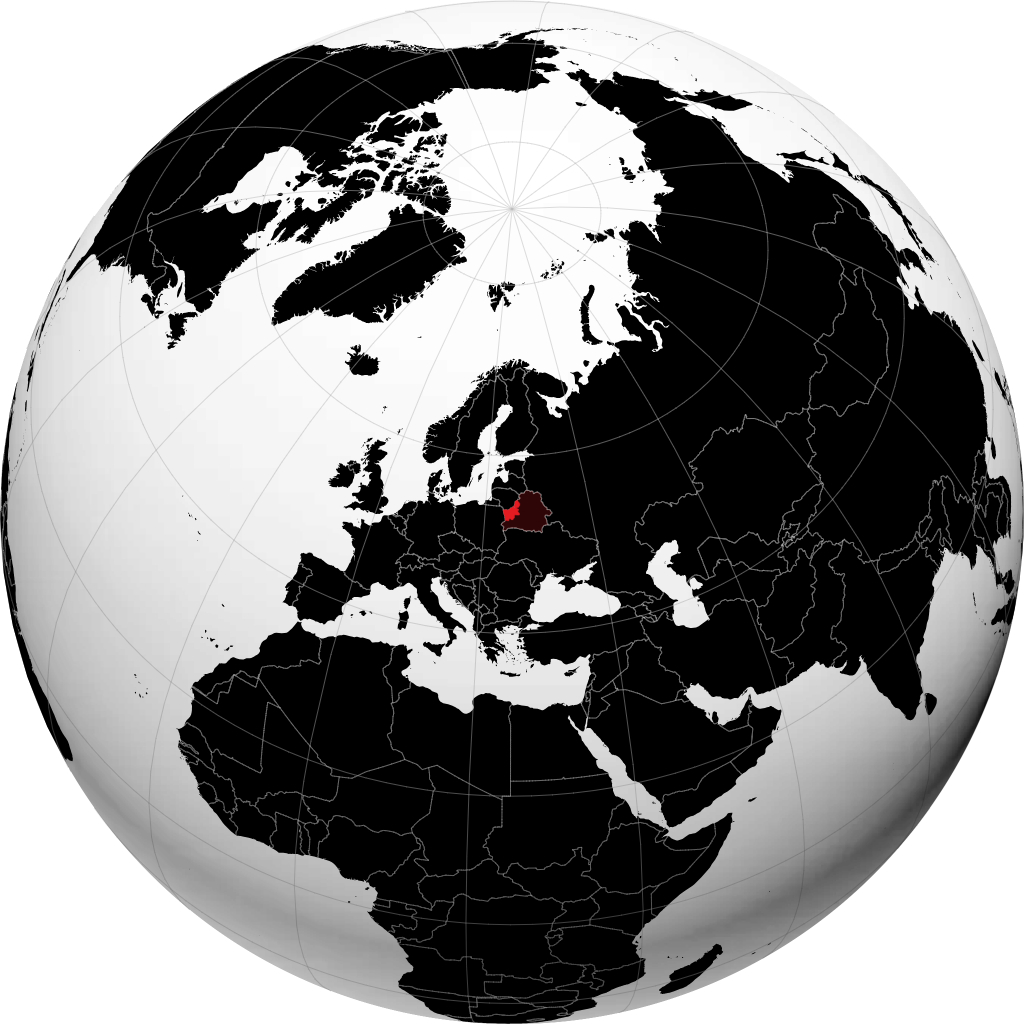 Província de Grodno no globo