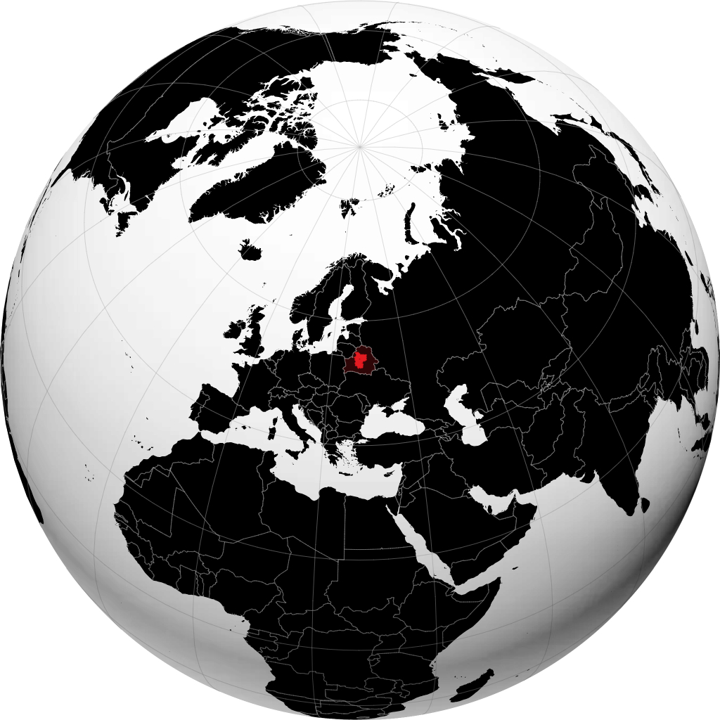 Província de Minsk no globo