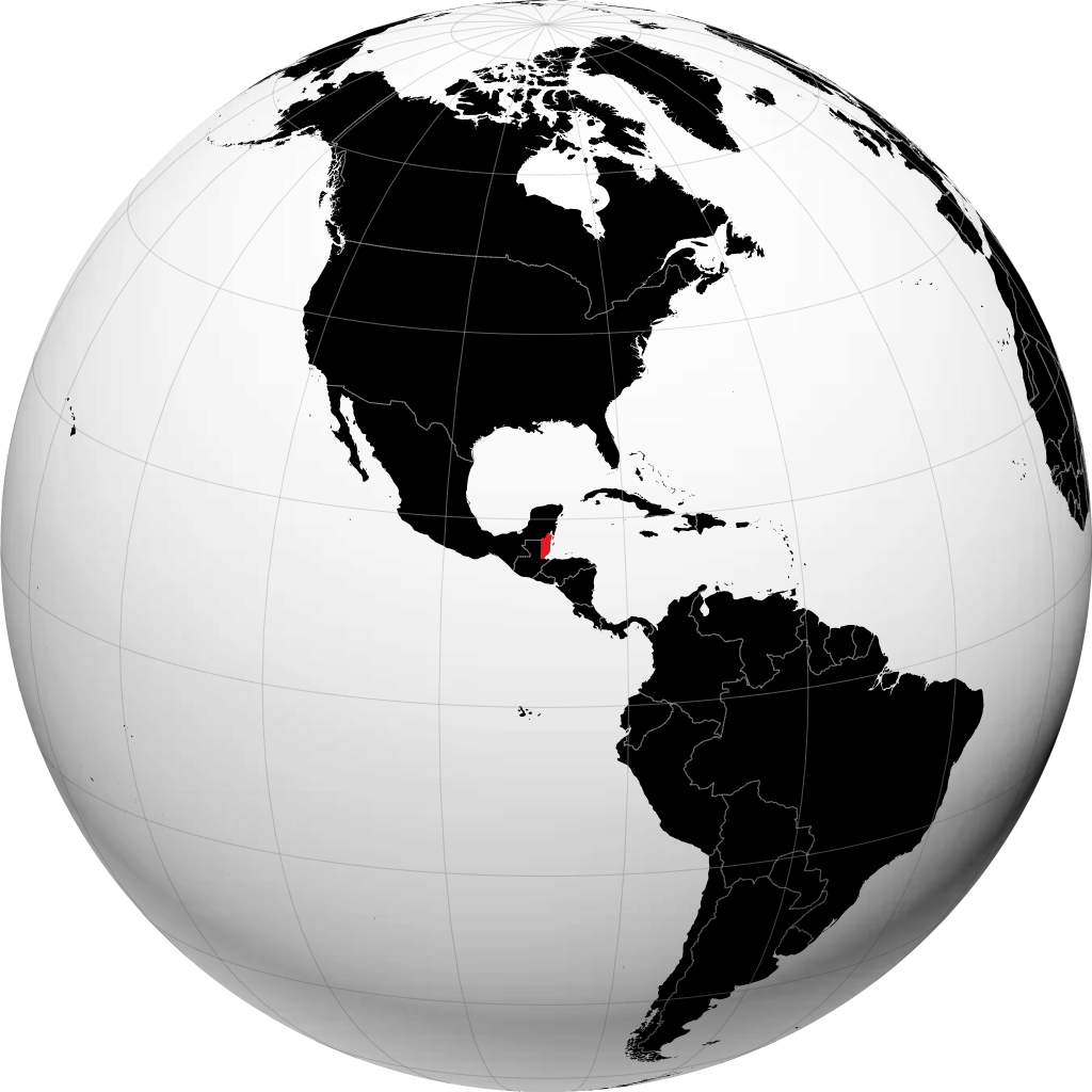 Belize no globo