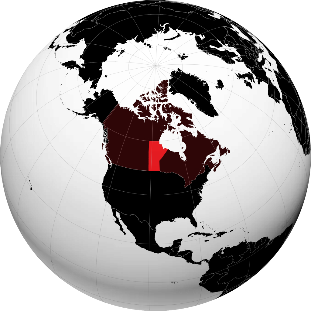 Manitoba no globo