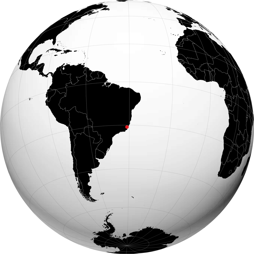 Cachoeiro de Itapemirim no globo