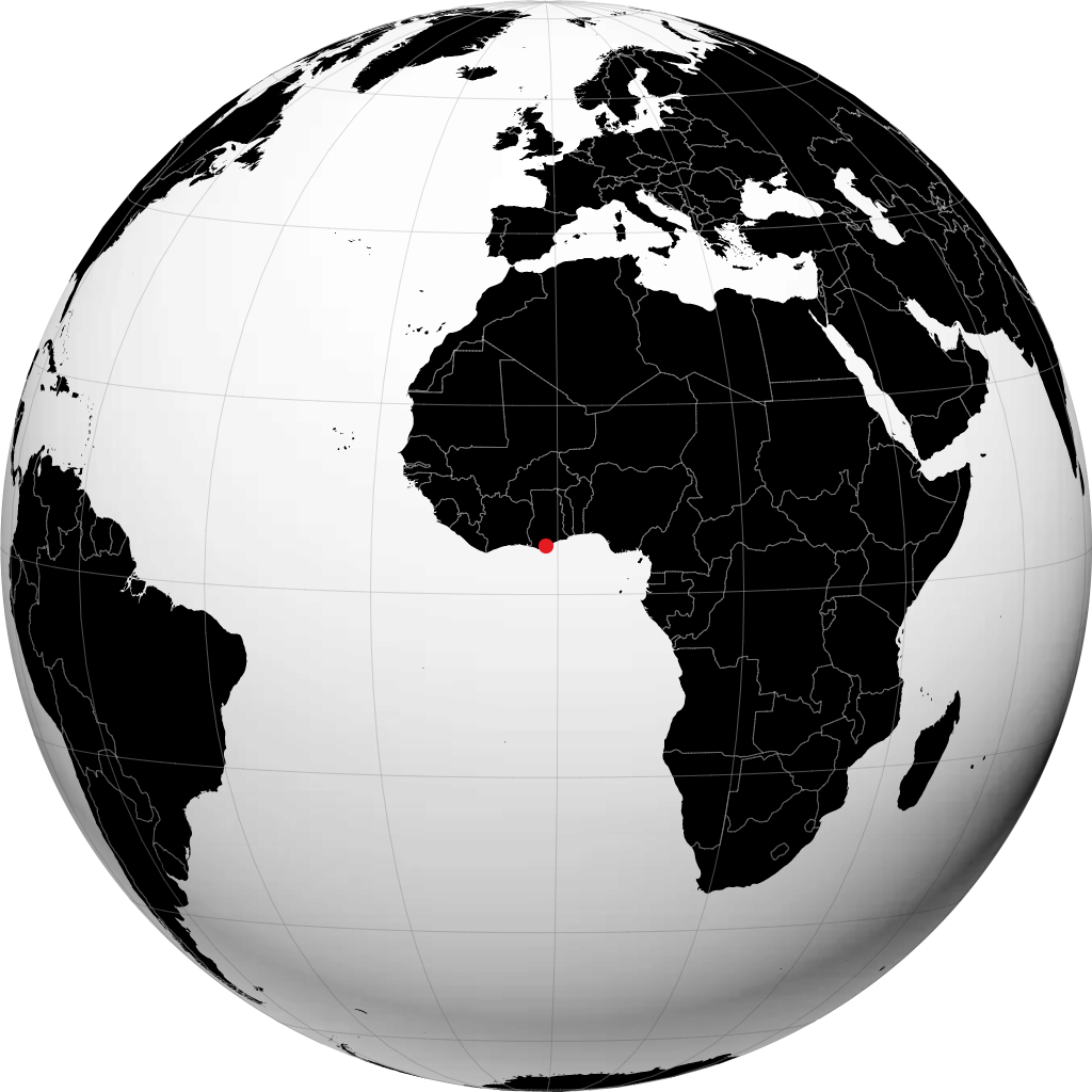 Cape Coast no globo