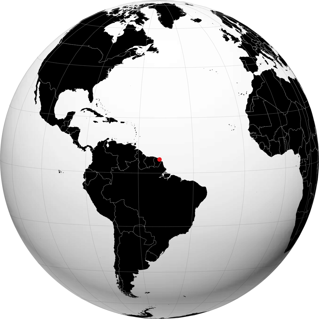 Caiena no globo