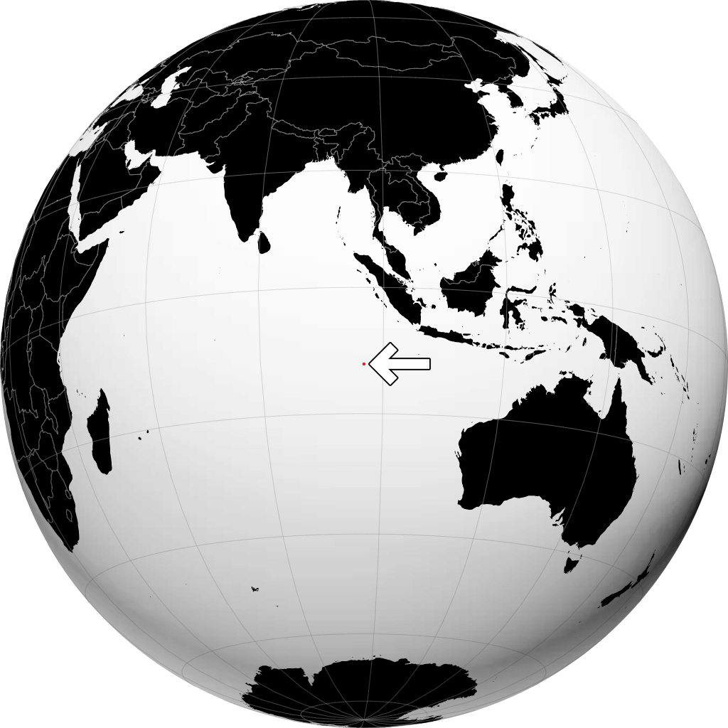 Ilhas Cocos no globo
