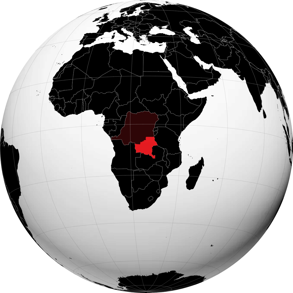 Província de Katanga no globo