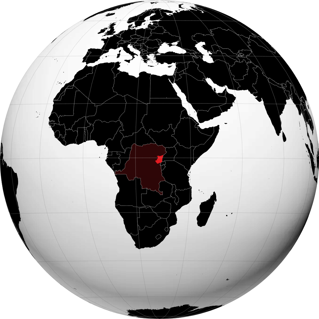 Província de Kivu do Norte no globo