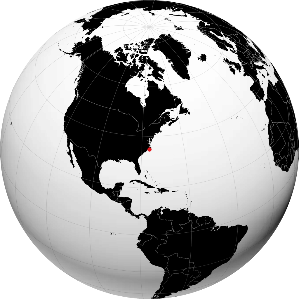 Cedar Island no globo
