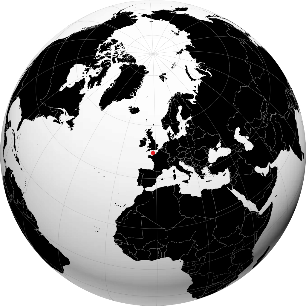 Cherbourg-en-Cotentin no globo