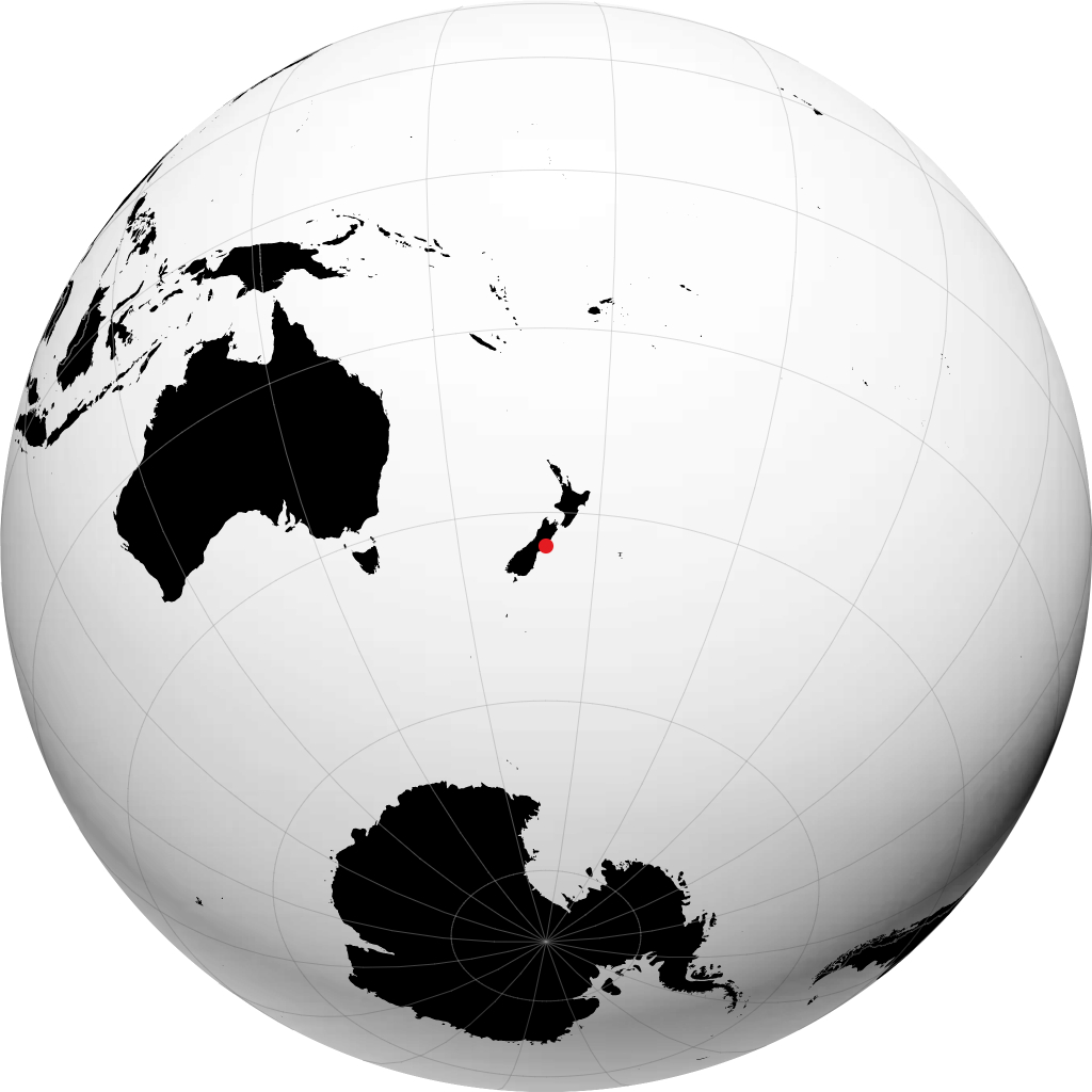 Christchurch no globo