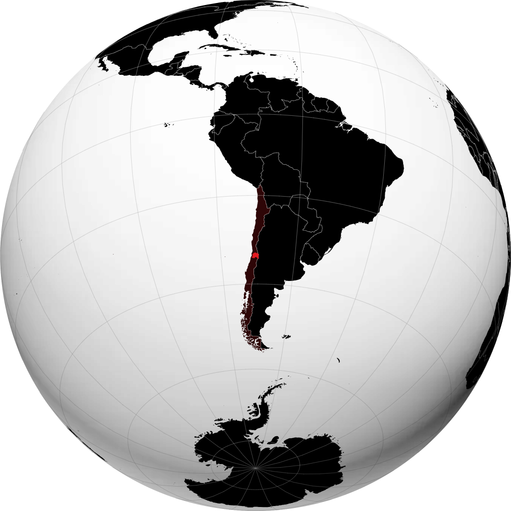 Região Metropolitana de Santiago no globo
