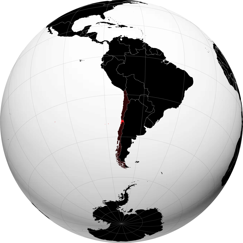 Região de Valparaíso no globo