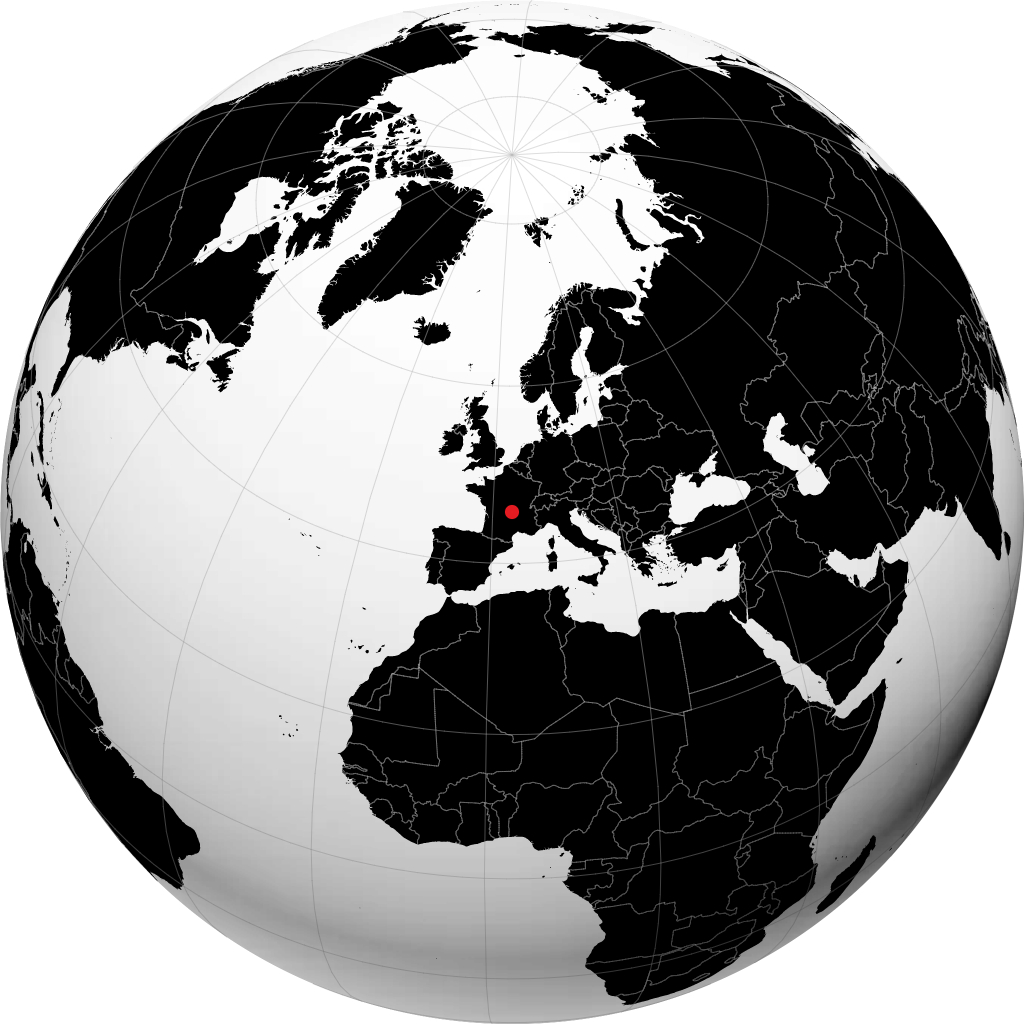 Clermont-Ferrand no globo