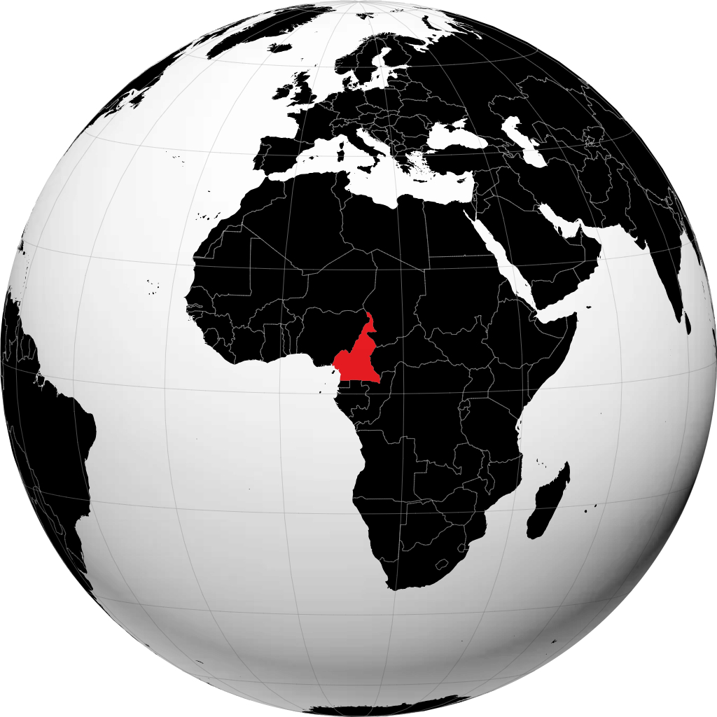 Camarões no globo