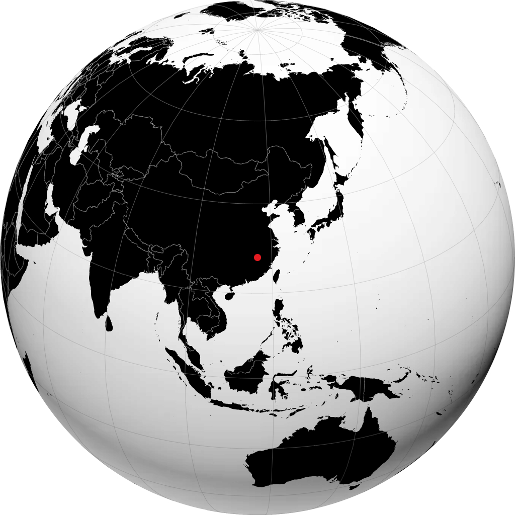 Fuzhou no globo