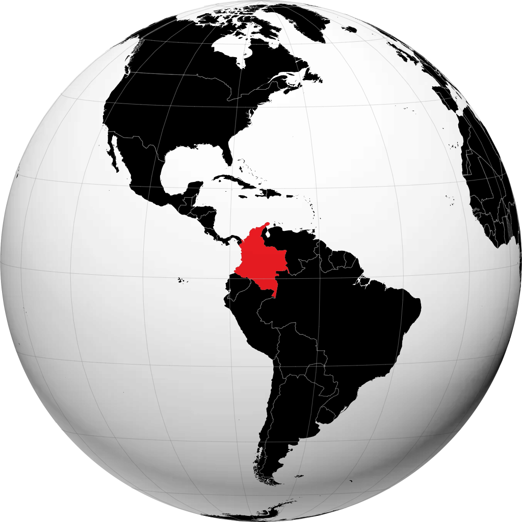 Colômbia no globo
