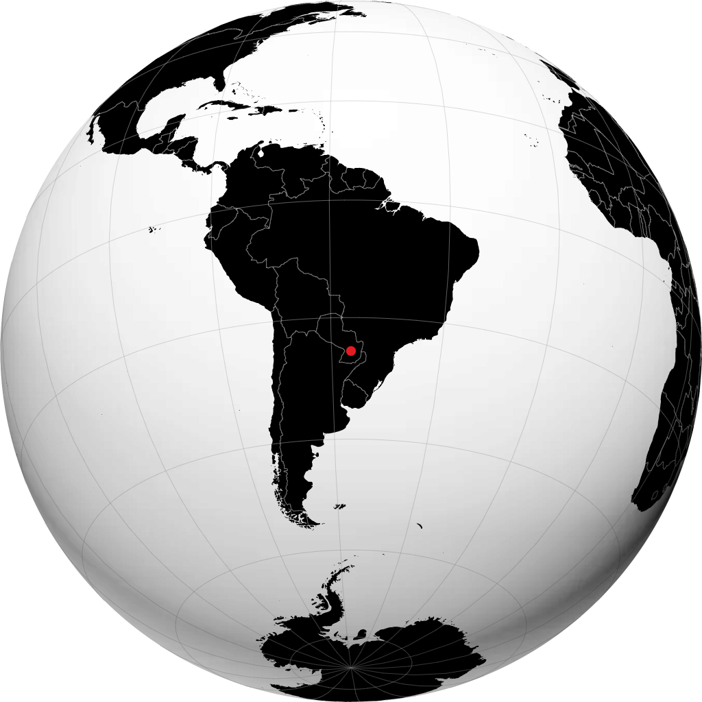 Coronel Oviedo no globo