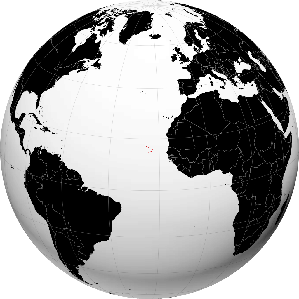 Cabo Verde no globo