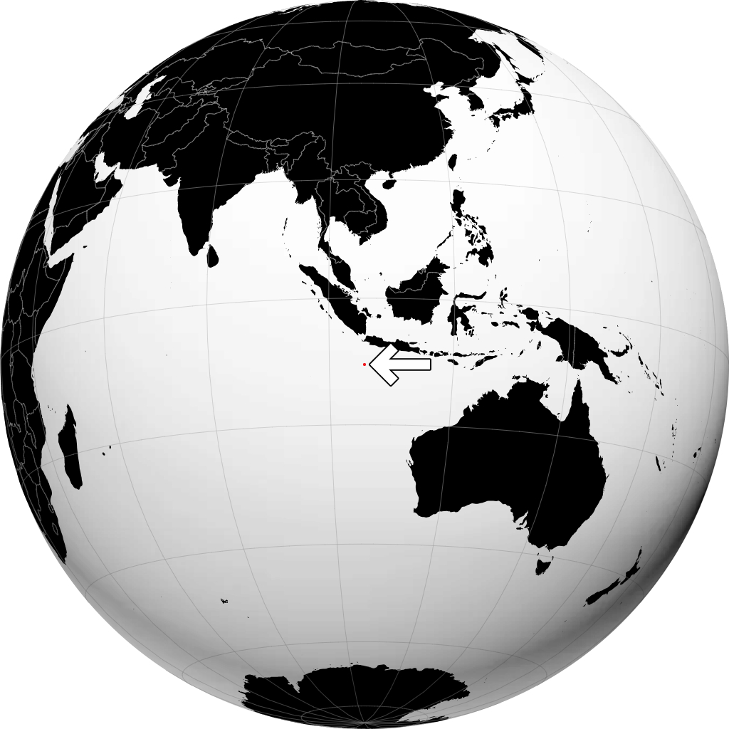 Ilha do Natal no globo