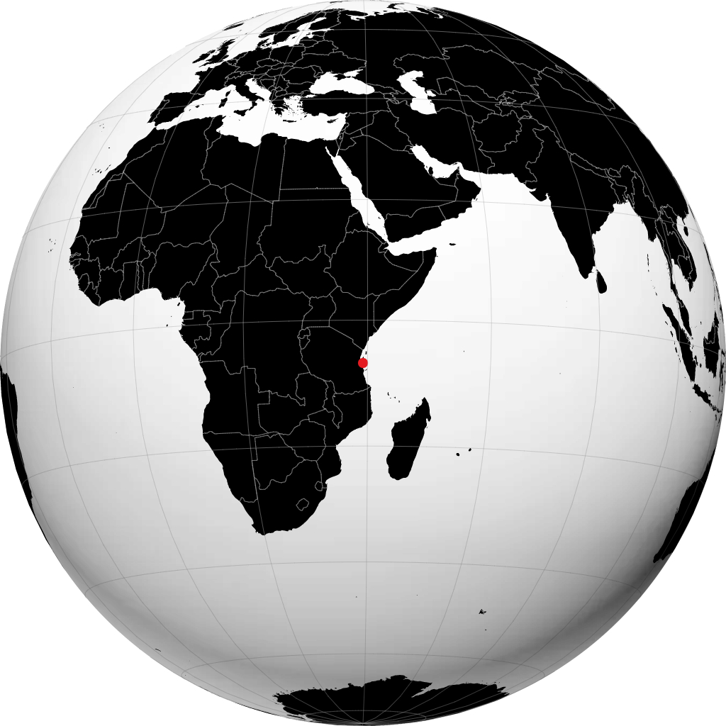 Dar es Salaam no globo